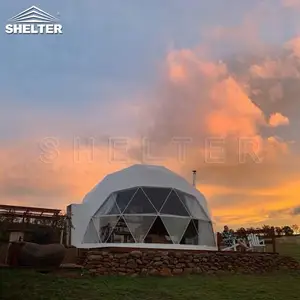 Dome House Living Glamping Tent Luxury Domo Với PVC Cover