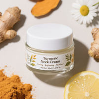 Marque privée Crème raffermissante au curcuma pour le cou Lotion naturelle raffermissante pour le visage et le cou Anti-âge Éclaircissant
