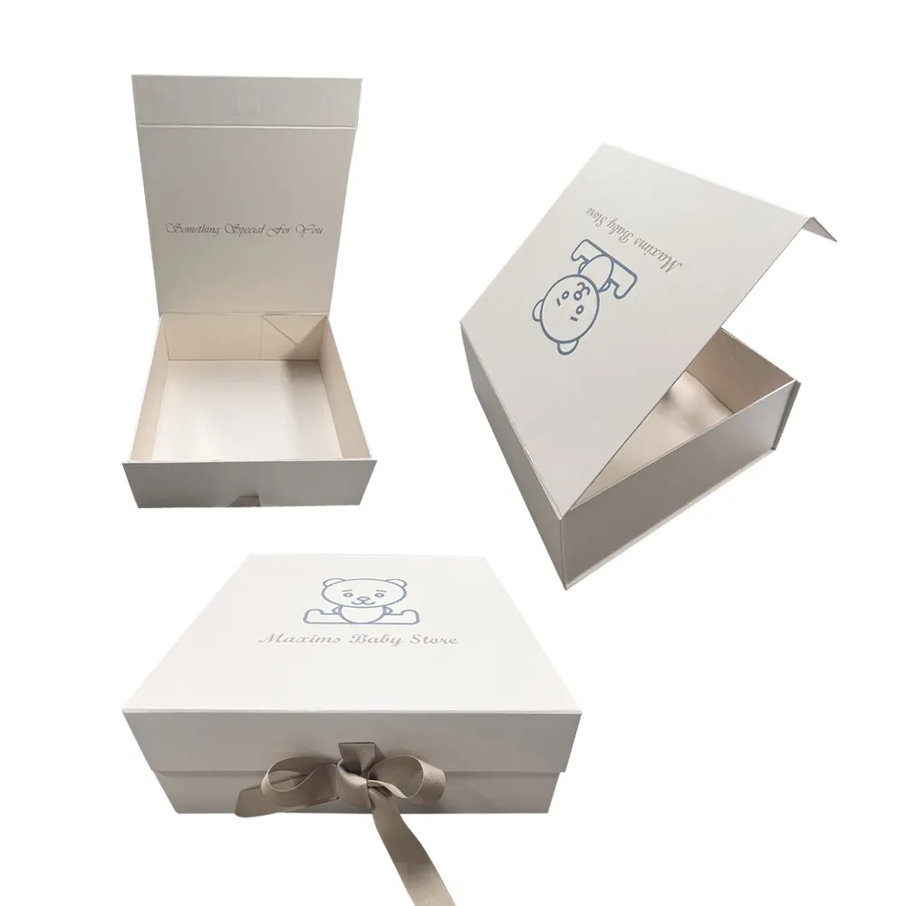 Emballage de boîte magnétique rigide dure en papier de carton recyclable de taille personnalisée boîte cadeau magnétique pliante de luxe avec couvercle magnétique