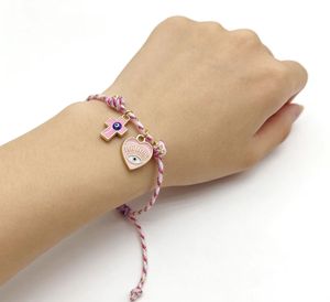 LC20260197 Braccialetto Intrecciato Regolabile con Cordino di <span class=keywords><strong>Preghiera</strong></span>, Occhio di Allah e Croce di Gesù per Uomo e Donna - Product Image 6