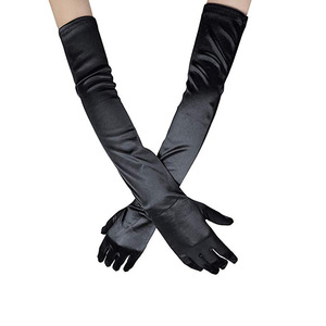 Gants de mariée en satin blanc longs de 52 cm pour les événements formels de mariage - Product Image 2