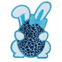 Groothandel Nieuw Ontwerp 26*18cm Chenille Konijn Strijkbare Pailletten Pasjes voor Kleding