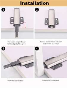 Loquets magnétiques réglables pour armoires et tiroirs – Système de fermeture à pression moderne pour portes de cuisine, chambres, hôtels et usage extérieur - Product Image 6