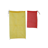 Sac en filet monofilament PP haute résistance avec cordon de serrage pour l'emballage des agrumes et des fruits de mer, sacs en filet plastique transparent durables