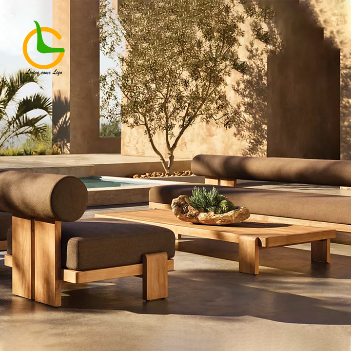 Curated visual reference: Picture Idea: Modern Luxury Garden Sofa Set Outdoor Teak Patio Furniture For