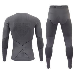 DF ESDY3 Nouveau modèle de sous-vêtements thermiques d'hiver en coton mélangé sans couture pour sports de plein air, ensemble de sous-vêtements de cyclisme ajustés pour hommes - Product Image 4