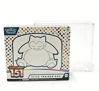 Boîte de protection et de rangement en acrylique moderne et lavable pour cartes de jeu PKMNTCG 151 Elite Trainer Box ETB, épaisseur 5 mm, avec assemblage facile