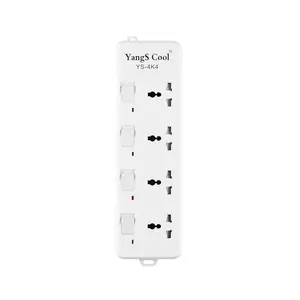 Wholesale 4 outlets british desk power socket strip with selective switch safety guarantee high quality unique power strip