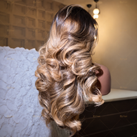 Perruque Lace Front Blonde Miel avec Mèches, Cheveux Humains Ondulés, Sans Colle, Pré-Pluckée, 13x4, Cuticules Alignées, Cheveux Vierges Brésiliens