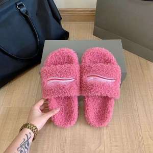 Pantofole Invernali da Donna <span class=keywords><strong>con</strong></span> Piattaforma, <span class=keywords><strong>Ciabatte</strong></span> Morbide e Calde <span class=keywords><strong>con</strong></span> Ricami, Multicolore, per Interni - Product Image 1