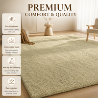 Tapis de luxe moderne tufté à la main 100 % polyester, tapis moelleux et shaggy fait main pour salon et chambre, taille personnalisée OEM ODM