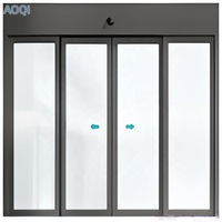 Pintu Otomatis Sensor cerdas sakelar privasi Remote control dengan pintu geser kaca otomatis bingkai aluminium