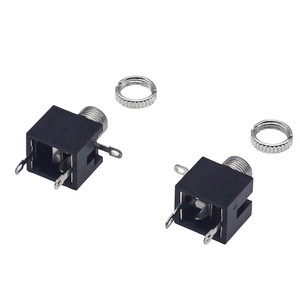Conector Hembra PJ-301M de 3.5mm para Audio, Montaje Vertical de 3 Pines con Tuerca Roscada - Product Image 3
