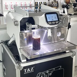 Ticari çok fonksiyonlu beyaz Espresso makinesi profesyonel E61 yarı otomatik kahve makinesi Cafetiere için 1 grup