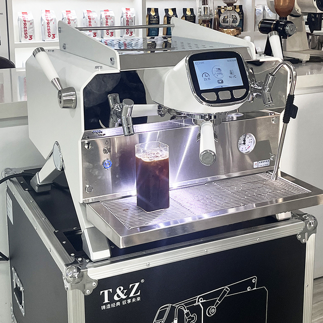 Commercial Electric Multi-Function Programmable Touch Screen White E61 Semi Automatic Espresso Maker Professional Coffee Machine