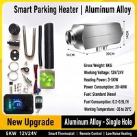 Chauffage au diesel à air en alliage d'aluminium 12V 24V 5KW avec thermostat intelligent et télécommande pour camion, camping-car, fourgonnette, bateau, chauffage de stationnement