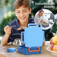 Boîte à lunch portable pliable pour enfants, boîte bento de qualité alimentaire, boîte à lunch chauffante au micro-ondes pour le travail, isolation thermique ODMOEM