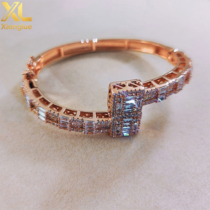 Pulsera de Moda Europea y Americana, Estilo Hip-hop Rap, con Circonitas, Metal Pesado, de 7 y 8 Pulgadas - Product Image 4