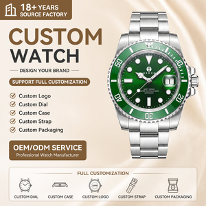 20ATM orologio impermeabile logo personalizzato di fabbrica con vetro zaffiro in acciaio inox automatico orologio meccanico per gli uomini - Product Image 1