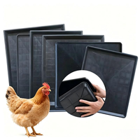 Nouvelle Barquette à Fumier Plate en Plastique pour Cages à Poulets, Blanc Rouge Noir, Utilisation en Élevage Avicole