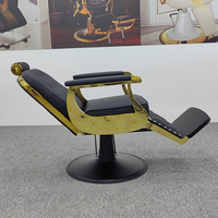 Chaise de barbier inclinable noire pour salon de beauté, salon de beauté moderne et professionnel, robuste et durable, à vendre