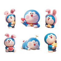 12 Gaya Doraemon Versi Lucu Cos Rabbit Kartun untuk Stiker Jendela Kaca Spion Mobil Anime Pet Stickers