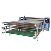 Máquina de prensado térmico automática de 190 cm de ancho con calandra y calentamiento de tambor de aceite para sublimación de rollos textiles, nueva condición