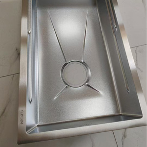 Évier moderne en acier inoxydable 304 brossé fait à la main grande capacité bol unique un trou traitement de surface nano garantie de 5 ans - Product Image 1