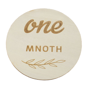 10cm 12 pezzi di legno bambino pietra miliare carta fotografica inciso a mano commemorativa mesi <span class=keywords><strong>regalo</strong></span> artistico per la crescita dei bambini - Product Image 5