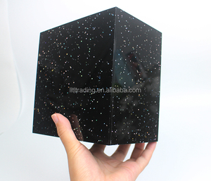 Caja brillante acrílica personalizada, grande, pequeña, cuadrada, rectangular, redonda, caja acrílica con tapa deslizante transparente, caja de almacenamiento acrílica de sombra única - Product Image 2