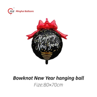 Ballons Minghui, ballon suspendu à rayures multicolores, ballon en feuille d'aluminium pour la décoration de Noël et le Nouvel An, pour la décoration de fête à domicile