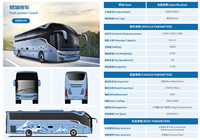 Autocars interurbains transfrontaliers longue distance Sunlong Fuel Power Coach avec assistance à la conduite intelligente ADAS, Euro 4, 45 places