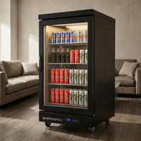 Vitrine Réfrigérée Commerciale Monotempérature en Acier Inoxydable 220V à Refroidissement par Air Direct avec Porte Vitrée
