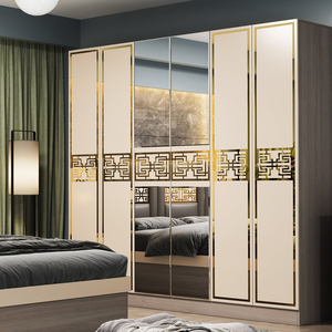 Ensemble de chambre à coucher moderne à prix abordable, 5 pièces : lit, armoire, <span class=keywords><strong>commode</strong></span>, 2 tables de chevet avec fonction massage, petite taille - Product Image 3