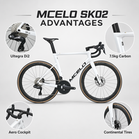 Vélo de route aérodynamique 700C SK02 entièrement en carbone T700, SHIMANO ULTEGRA Di2 R8170 2*12, freins à disque hydrauliques électroniques, axe traversant, vélo de ville et de course
