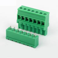 2EDGKA 2EDGKB 5,08 MM Paso Bloque de terminales enchufable Tornillo Conectar Cableado horizontal Conector de terminal enchufable verde