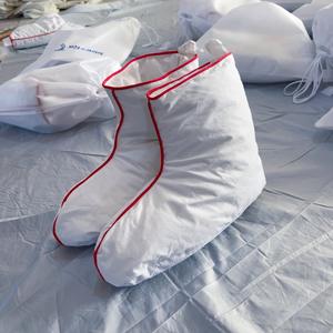 Europa popolare stivali interni in tessuto di cotone bianco inverno autunno punta tonda ciabatte in piuma <span class=keywords><strong>con</strong></span> suola in plastica per rilassare le <span class=keywords><strong>scarpe</strong></span> - Product Image 2