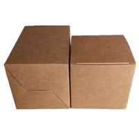 Bougie brune ordinaire bon marché Bougie parfumée carrée écologique Boîte d'emballage kraft brun Brun pour emballage de bougie Papier kraft