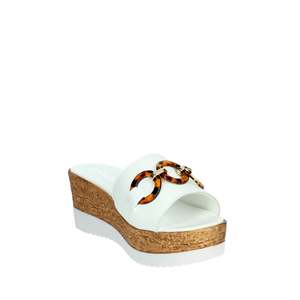 Cinzia <b>Soft</b> Women's Wedge Sandals White IAF53457 Cork Sole Platform Style - Product Image 4