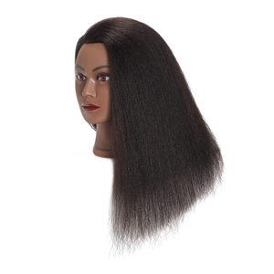 Tête de Mannequin d'Entraînement en Cheveux Naturels pour Salon de Coiffure – Modèle de Pratique pour Coiffure, Coupe, Coloration et Permanente - Product Image 3