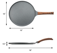 Poêle à crêpes antiadhésive personnalisable avec logo, revêtement granit suisse, en aluminium moulé sous pression, compatible induction, Tawa pour ustensiles de cuisine