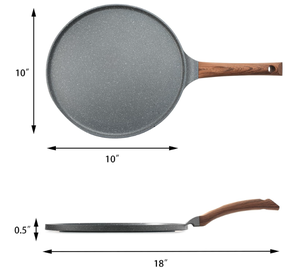 Poêle à crêpes antiadhésive personnalisable avec logo, revêtement granit suisse, en aluminium moulé sous pression, compatible <span class=keywords><strong>induction</strong></span>, Tawa <span class=keywords><strong>pour</strong></span> ustensiles de cuisine - Product Image 3