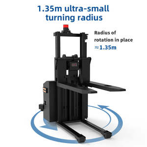 Camión apilador eléctrico de carga de 1500kg Apilador de palés de tipo totalmente eléctrico Mini carretilla elevadora no tripulada guiada por visión habilitada para Lidar - Product Image 4