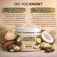 Beurre corporel fouetté à la noix de coco personnalisé |   Huile de coco pure, beurre de karité et murumuru |   Parfum Pastèque et Frésia