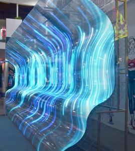 स्वयं चिपकने वाला पारदर्शी नेतृत्व में प्रदर्शन फिल्म P4 पिक्सेल पिच फिल्म एलईडी प्रदर्शन - Product Image 1