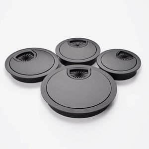 Round Cable Management <b>Box</b> Zinc Alloy Dustproof Cover Bolt Inserting Type Minimalist Office Desktop Furniture Hardware Accessory - Product Image 3