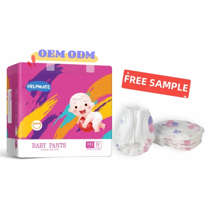 דוגמה חינם חיתול תינוק כיתה OEM ODM נושם מחיר הנמוך ביותר חד פעמי סיטונאי זול חיתולים מכנסיים חיתולים לתינוק