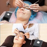 Palette en verre pour cils, grande taille, support pour extensions de cils, bande adhésive et colle pour faux cils