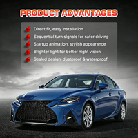 Ensemble de phares LED complets pour Lexus IS250 IS350 IS300 2013-2016, mise à niveau 3 lentilles, style 2021, DRL, clignotants séquentiels, phare avant