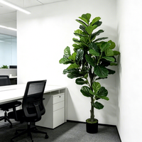 Ficus Lyrata artificiel hautement simulé, toucher réel, pour la décoration intérieure et les arrangements floraux de mariage